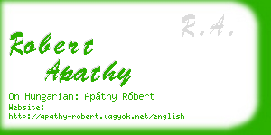 robert apathy business card