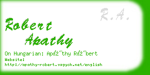 robert apathy business card